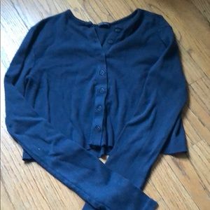 Brandy Melville Navy Crop Cardigan